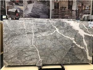 Italy Fior Di Bosco Grey Marble Slab Wall Covering
