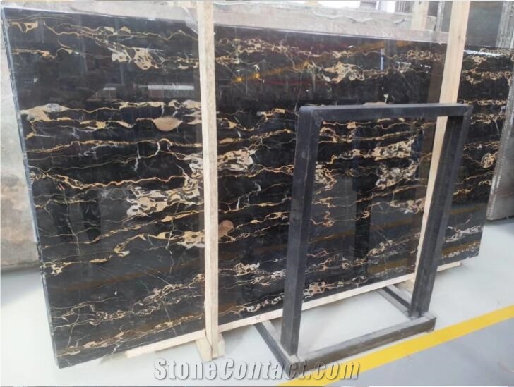 Italy Portoro Extra Marble Slab for Dining Table Top