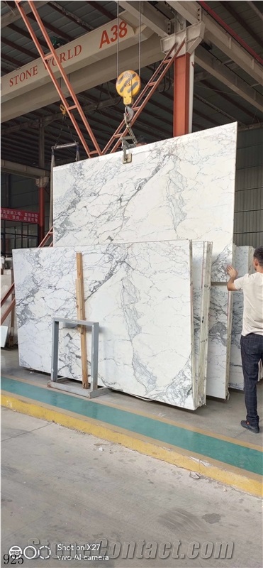 Italy Statuario Venato Marble Slab Tiles