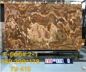 Laminated Tranlusent Red Tiger Onyx Slabs Tiles