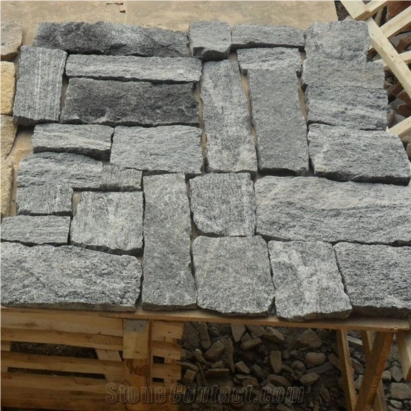 Light Grey Stacked Stone Veneer Wall Calddings