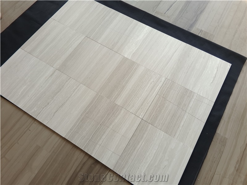 Low Price Guizhou White Wooden Marble Tiles