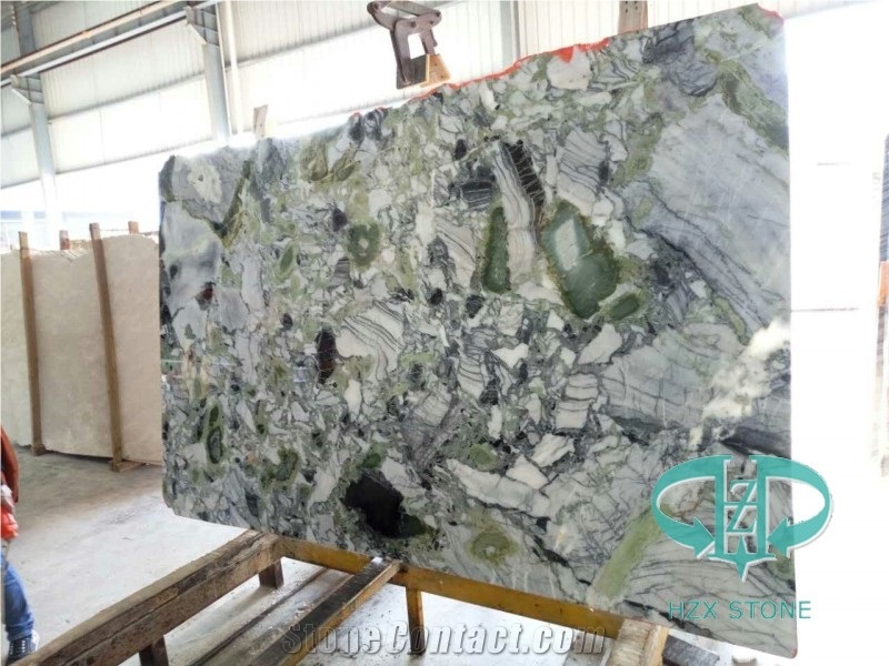 Natural Stone Ice Green/Colorful Jade Marble