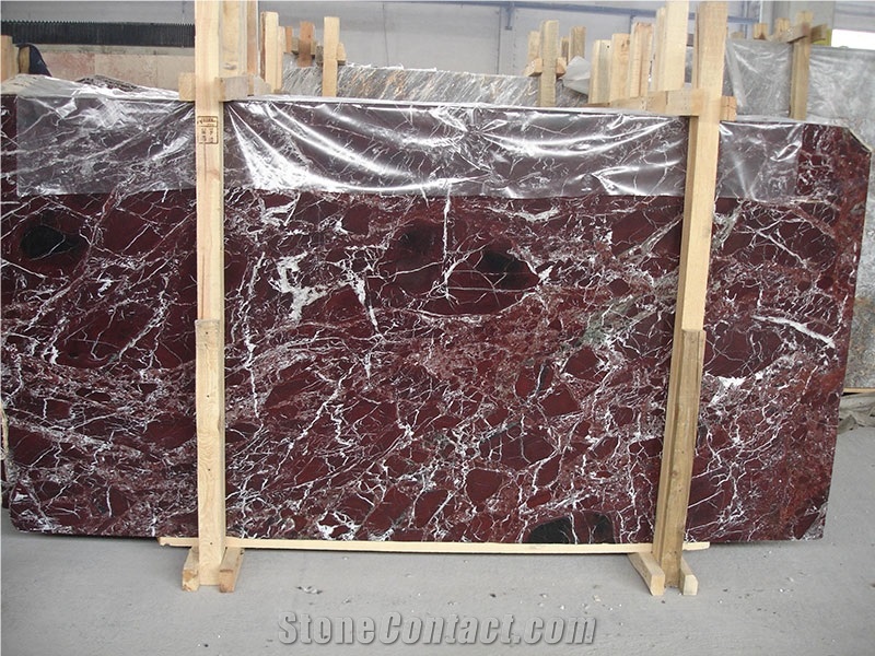 Red Marble,Rosso Levanto Marble Floor Staircase