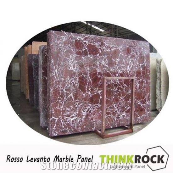 Rosso Levanto Marble Lightweight Honeycomb Panels