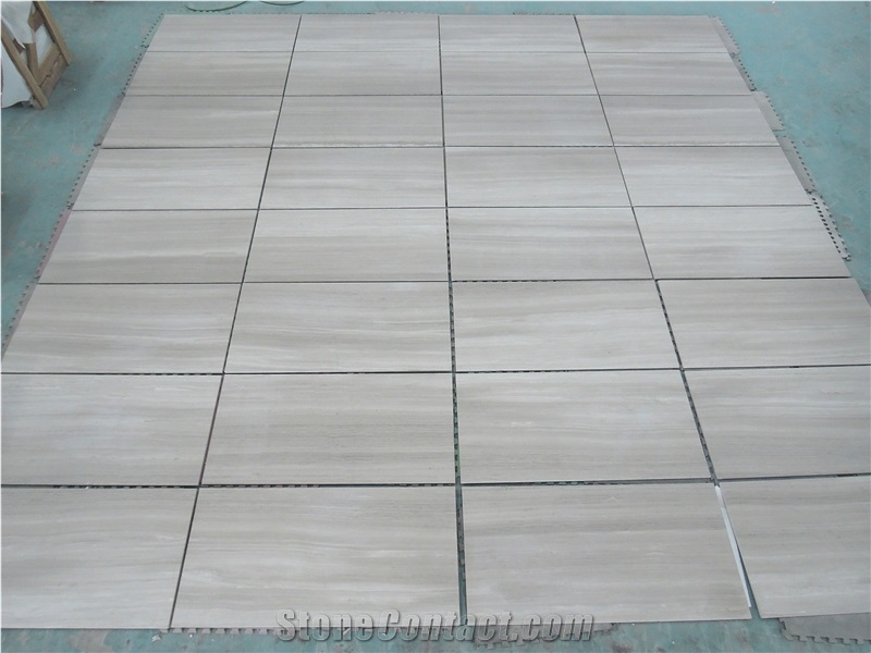 Serpeggiante Light Wooden White Marble Tiles