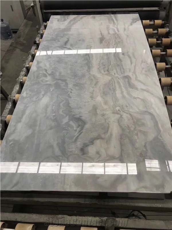 Silver Grey Marble Book Match for Wall Covering