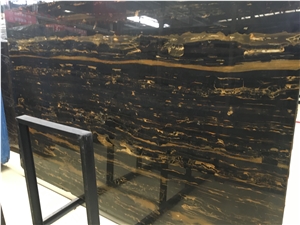 Supreme Gold Portoro Marble Slabs Floor