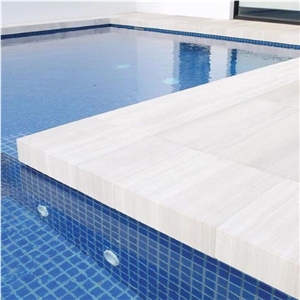 Teakwood White Marble Tiles for Flooring