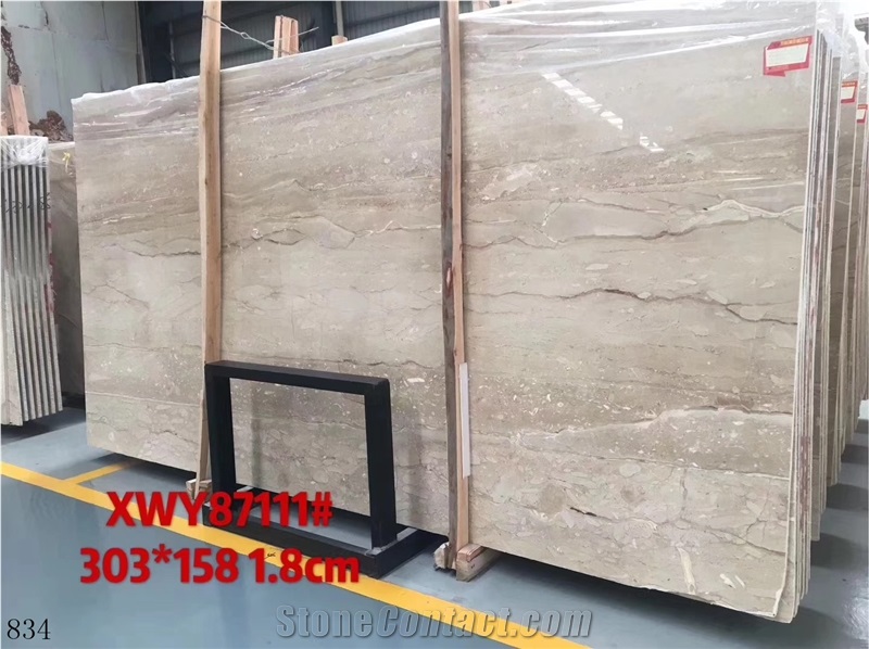 Turkey Dino Beige Marble Slab Wall Floor Tiles Use