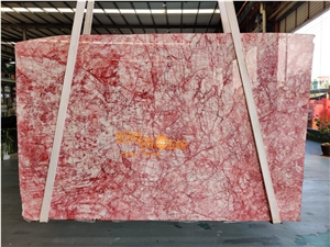White and Red Marble Slabs Tiles Walling Tile