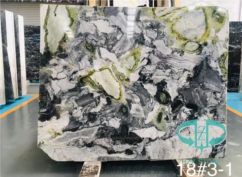 White Beauty Marble Green Veins Marble from China