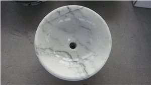 White Marble Wash Basin, Bathroom Basin