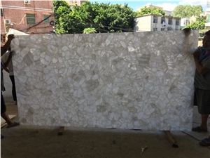 Wholesale White Crystal Semiprecious Stone Slabs