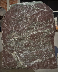 Aegean Bordeaux Marble Boulder Gravestone