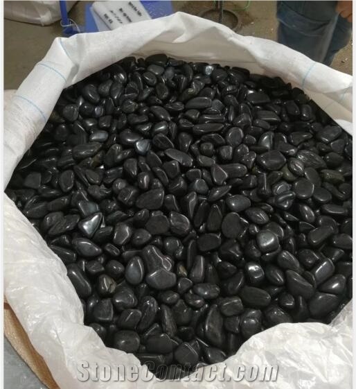 A Grade High Polished Black Polished River Pebbles