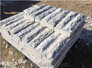 White Limestone Split Face Walling Bricks