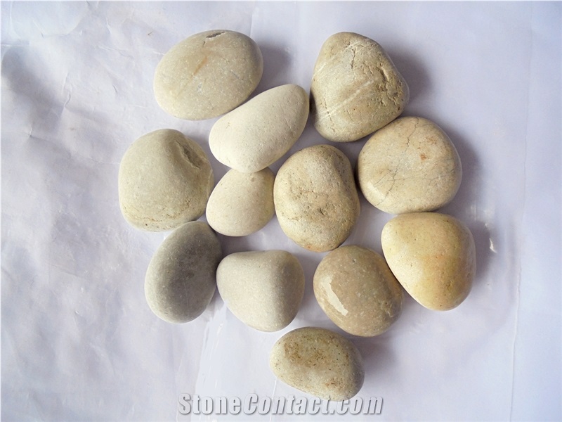 Natural Tan Pebble Flat, Indonesia Natural Stone