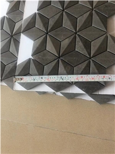 Tunisian Gray 3d Split Brick Marble Mosaics