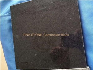 Cambodian Black Granite Tiles Slabs
