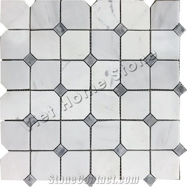 Carrara Polished Marble Mosaic Tile