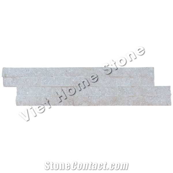 Crystal White Split Marble Wall Cladding