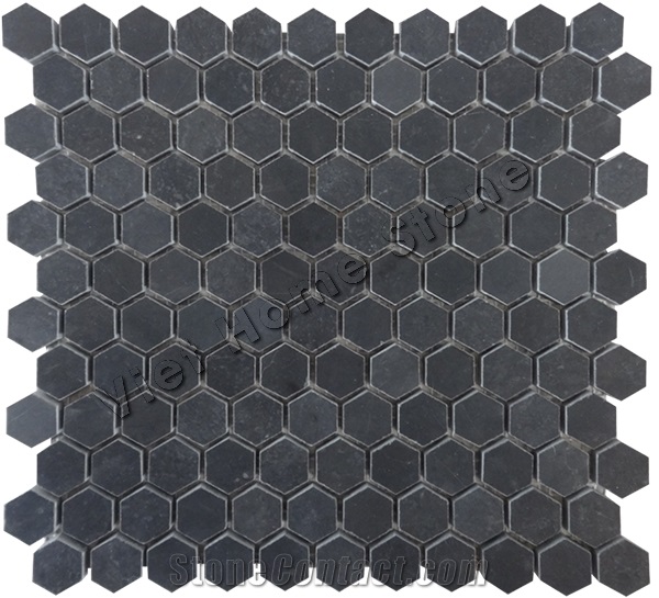 Polished Pure Black Mosaic Tile