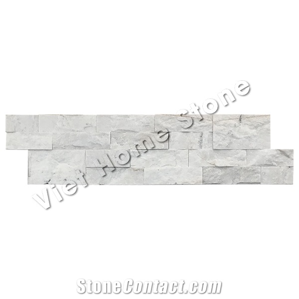 Split Face, Polished Milky White Wall Cladding Stone