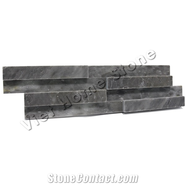 Split Pure Grey Marble Stacked Stone