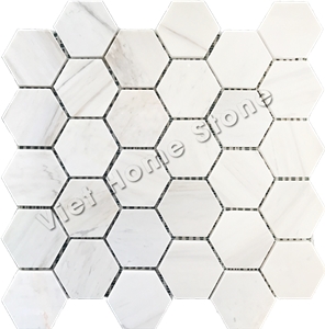 Vietnam Carrara Hexagon Mosaic Marble