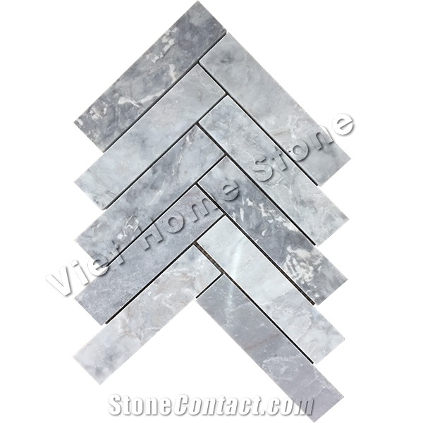 Vietnam Marble Herringbone Mosaic Tile