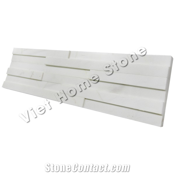 Vietnam Marble Split Crystal White Wall Panel