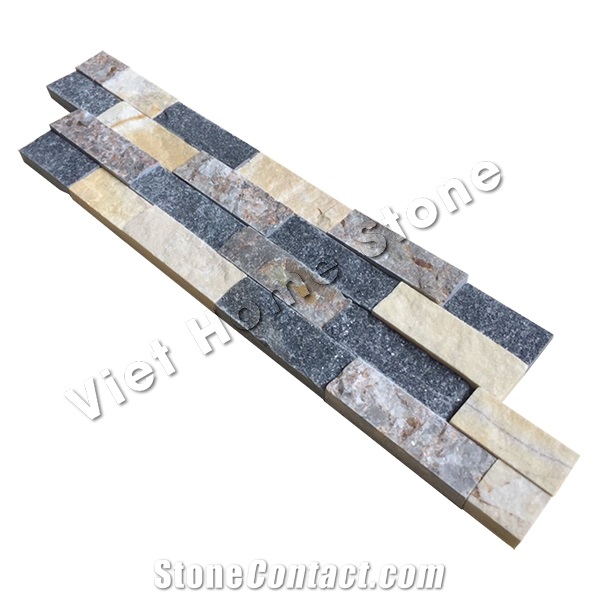 Vietnam Mixed 3 Colors Marble Stacked Stone