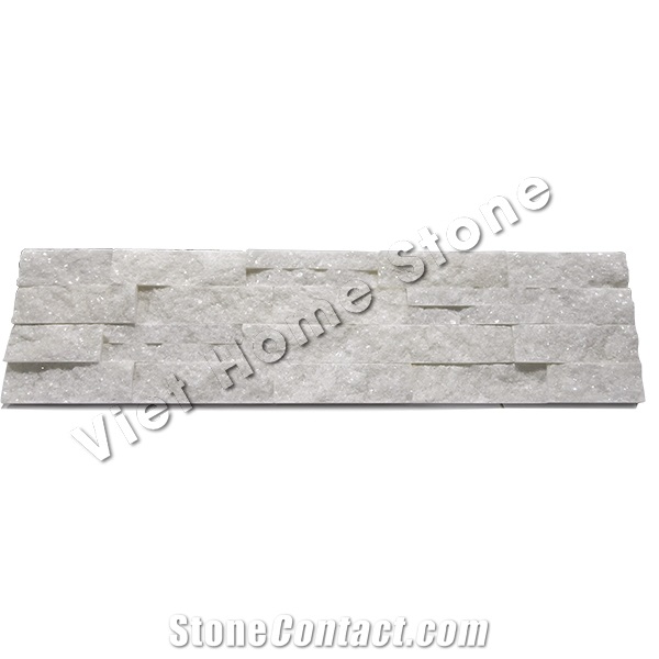 Vietnam Split Crystal White Marble Wall Panel