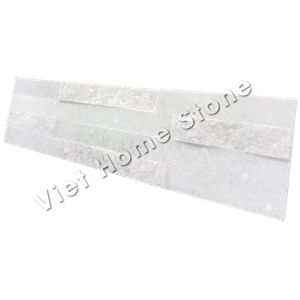 Vietnam Split Crystal White Stacked Stone Panel