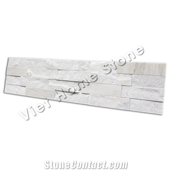 Vietnam Split Milky White Marble Wall Cladding