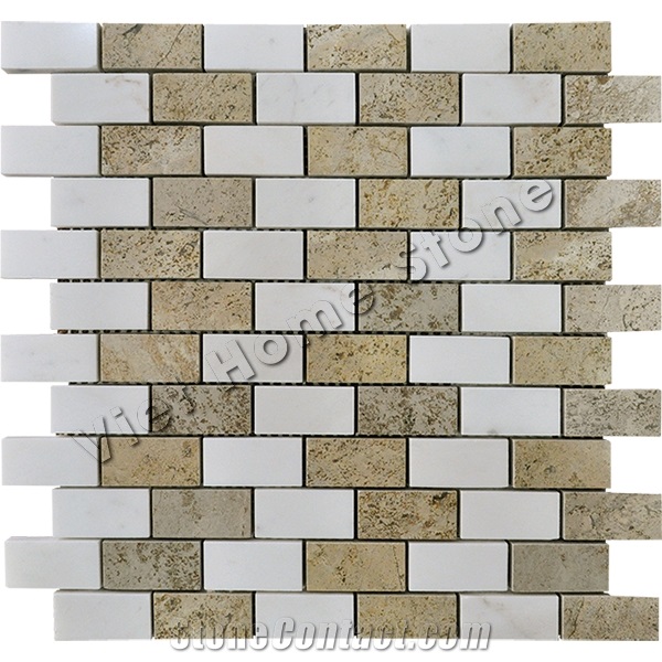 Vietnam Yellow Marble Mosaic Tile