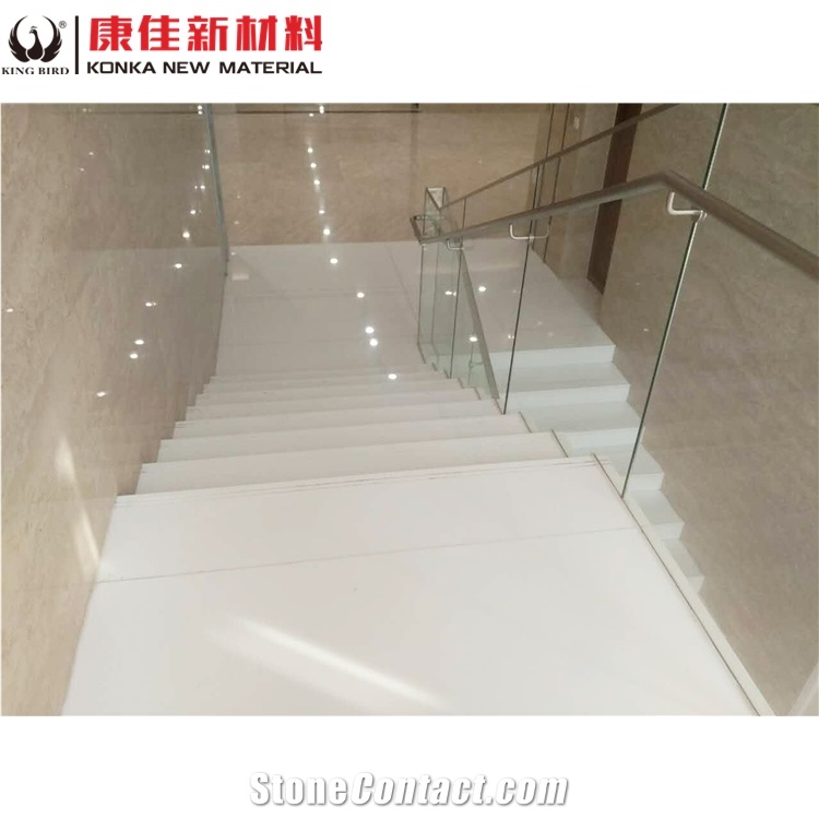 White Nano Crystallized Glass Stone for Stairs