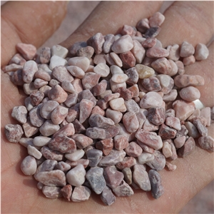 Pink Color Pebble Stone Landscaping Stone