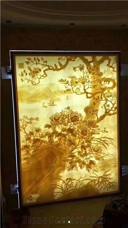 Agate Jade Golden Onyx Tv Wall Panels Backdrop