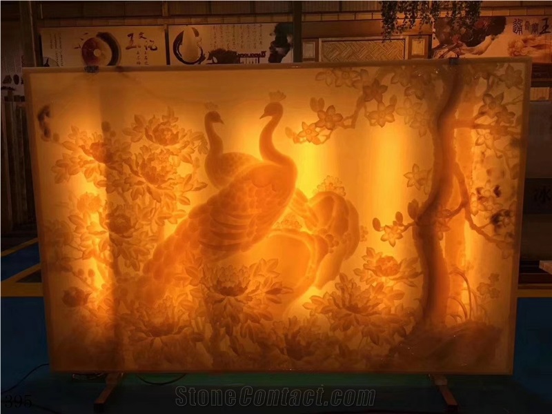 Agate Jade Golden Onyx Tv Wall Panels Backdrop