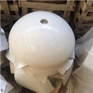 China Absolute White Crystal Marble Round Sink