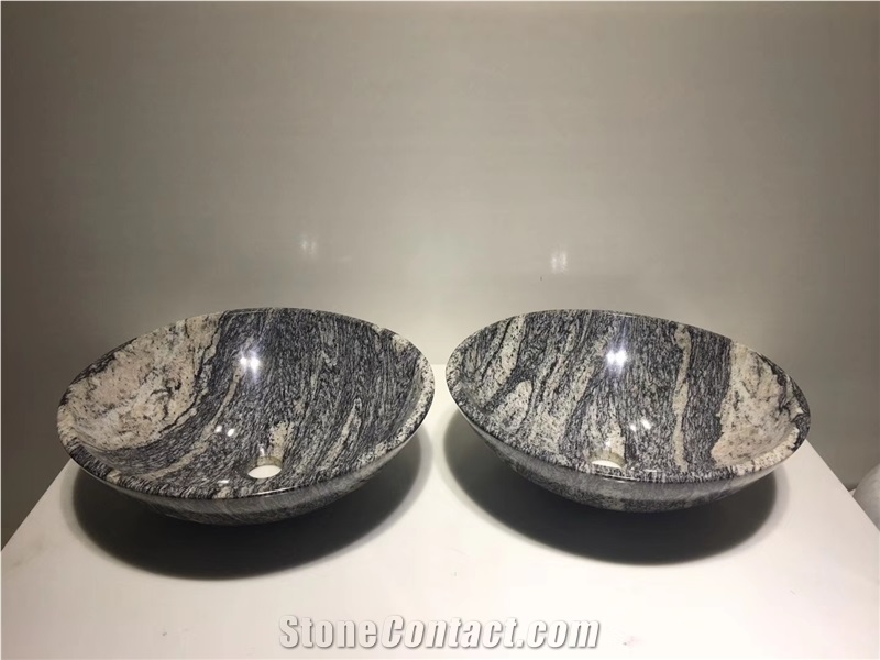 China Juparana Multicolor Granite Round Wash Sinks