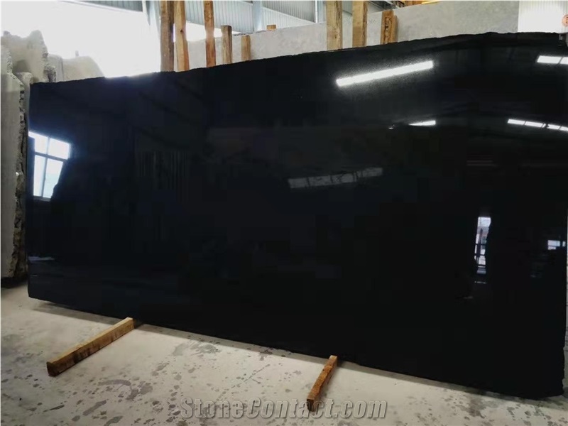 China Shanxi Absolute Black Granite Slabs For Flooring