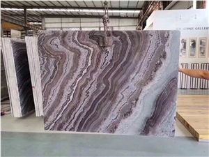 Cordillera Grey Marble Brown Wood Vein Stone Slab