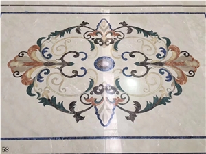 Custom Mosaic Water Jet Marble Room Floor Tiles