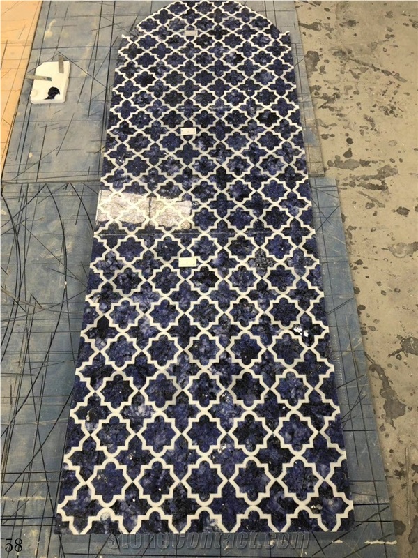 Custom Mosaic Water Jet Marble Room Floor Tiles