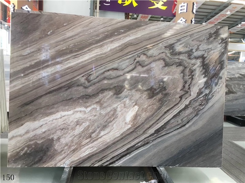 Italy Blue Gold Sands Marble Vein Countertop Slabs