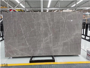 Lyle Ash Cold Grey White Vein Marble Polished Tile