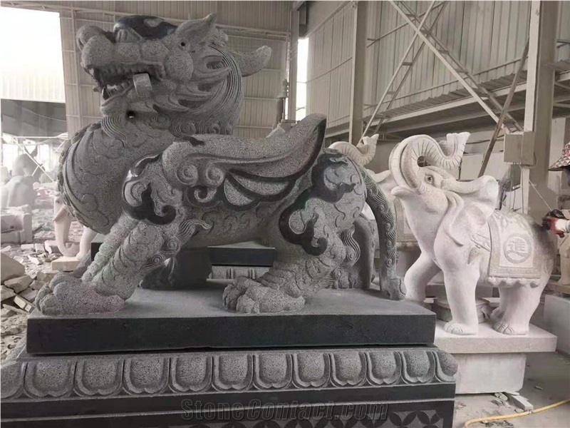 Lzdooor Guardian Sculpture G654 Pi Yao Statues